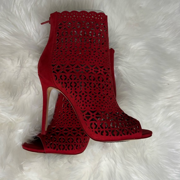 Red Aldo Stilettos • Ankle High • Sandle/Boot • Very Sexy - Picture 6 of 10